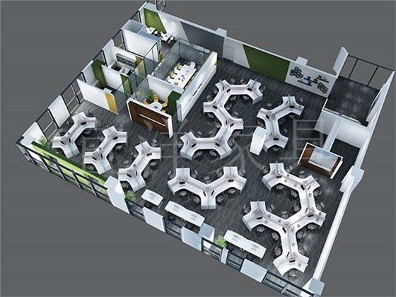 办公环境,办公CAD效果图